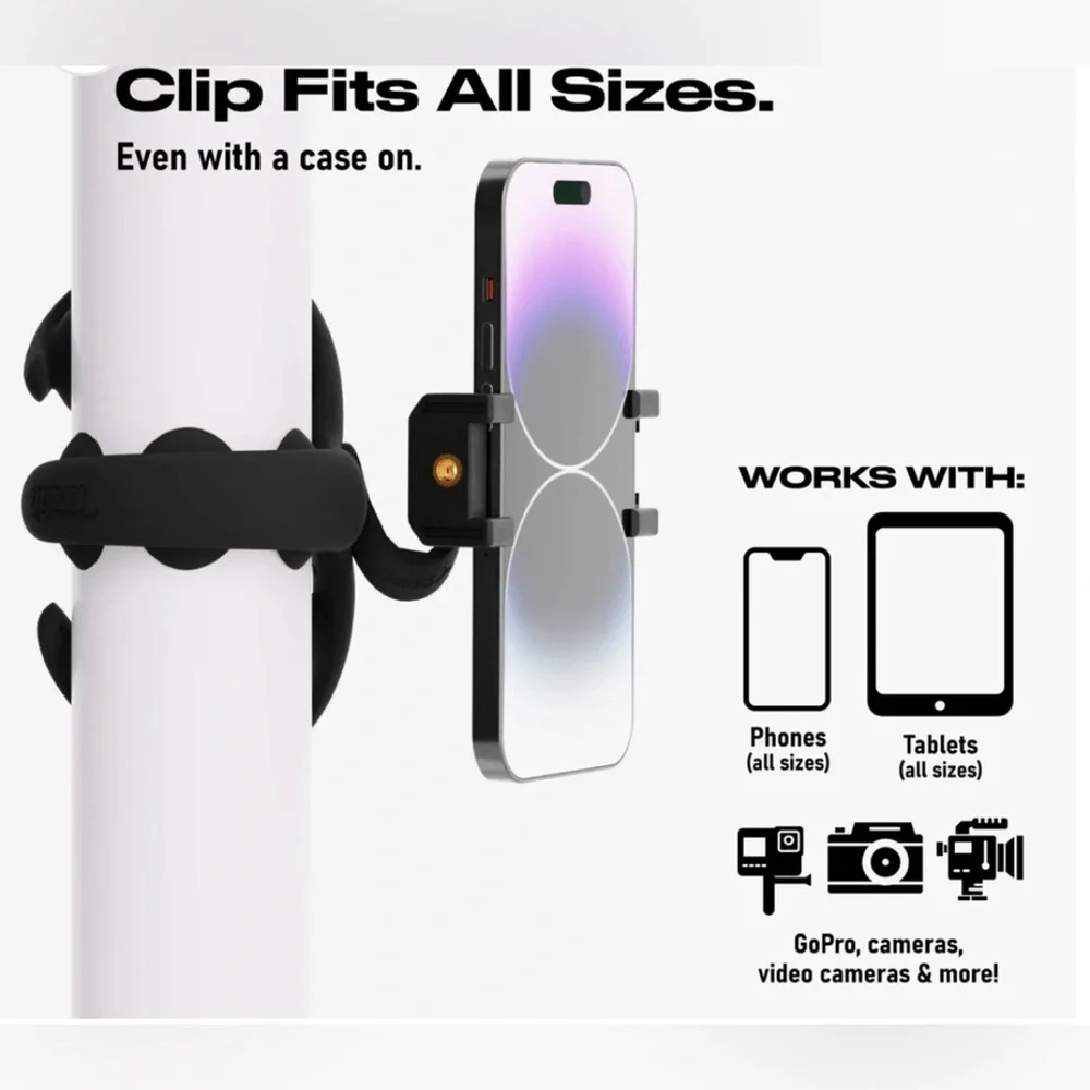 Tenikle® PRO The Most Versatile Phone Holder That Mounts To Anything- Black